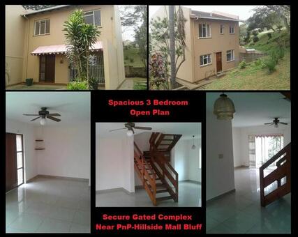 BLUFF -REDUCED RENT-Well maintained 3 bedroom, Secure, gated complex LUp garage