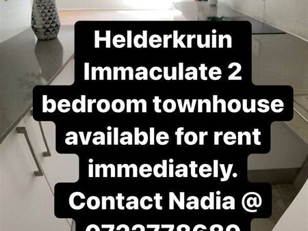 2 Bedroom Townhouse in Helderkruin
