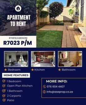 1 Bedroom Apartment in Rynfield