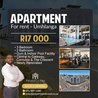 3 Bedroom Apartment in Umhlanga Rocks